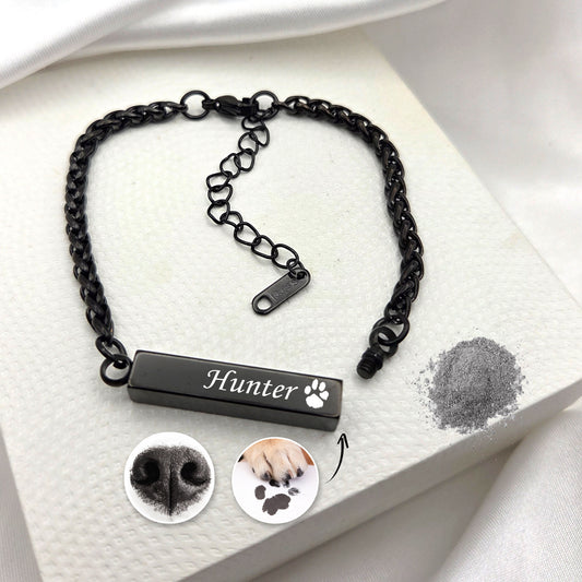 Their Paw Beside You — Pet Urn Bar Bracelet