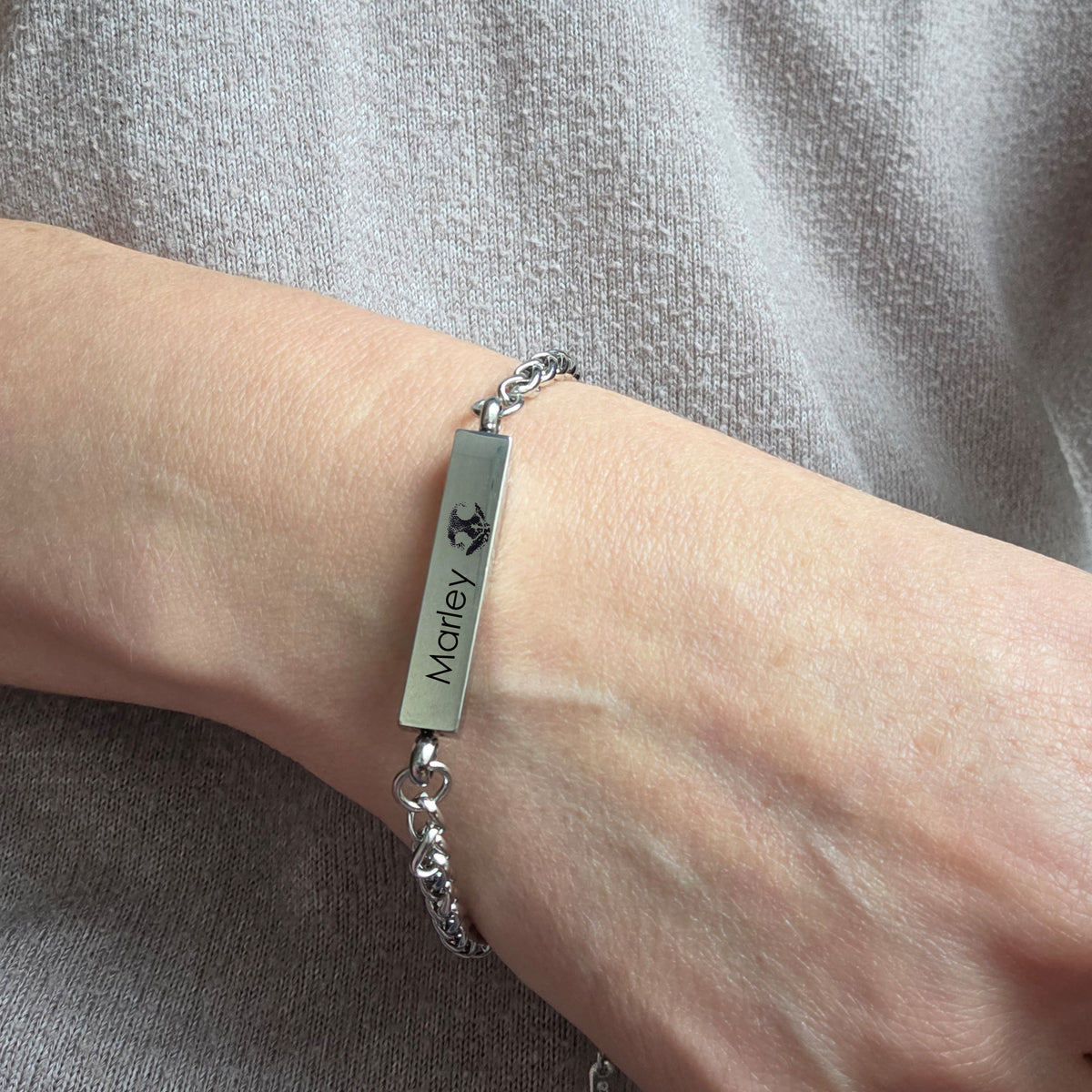 Their Paw Beside You — Pet Urn Bar Bracelet