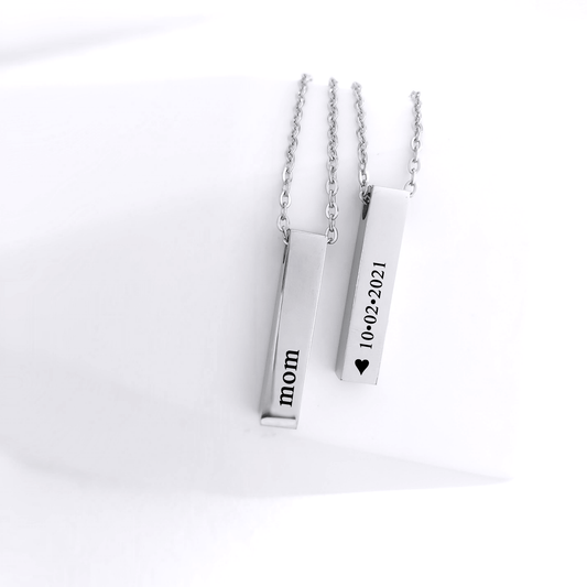 Personalized cremation bar urn necklace for ashes. - mobimomentos
