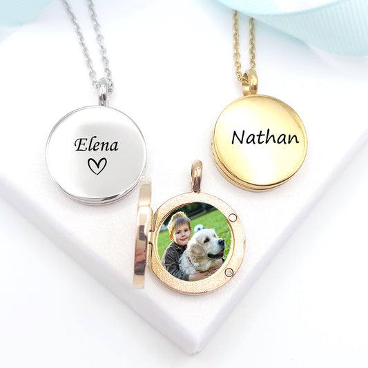 Personalized kids locket with photo.