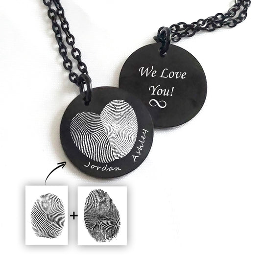 Little Prints | Personalized Two Fingerprint Necklace