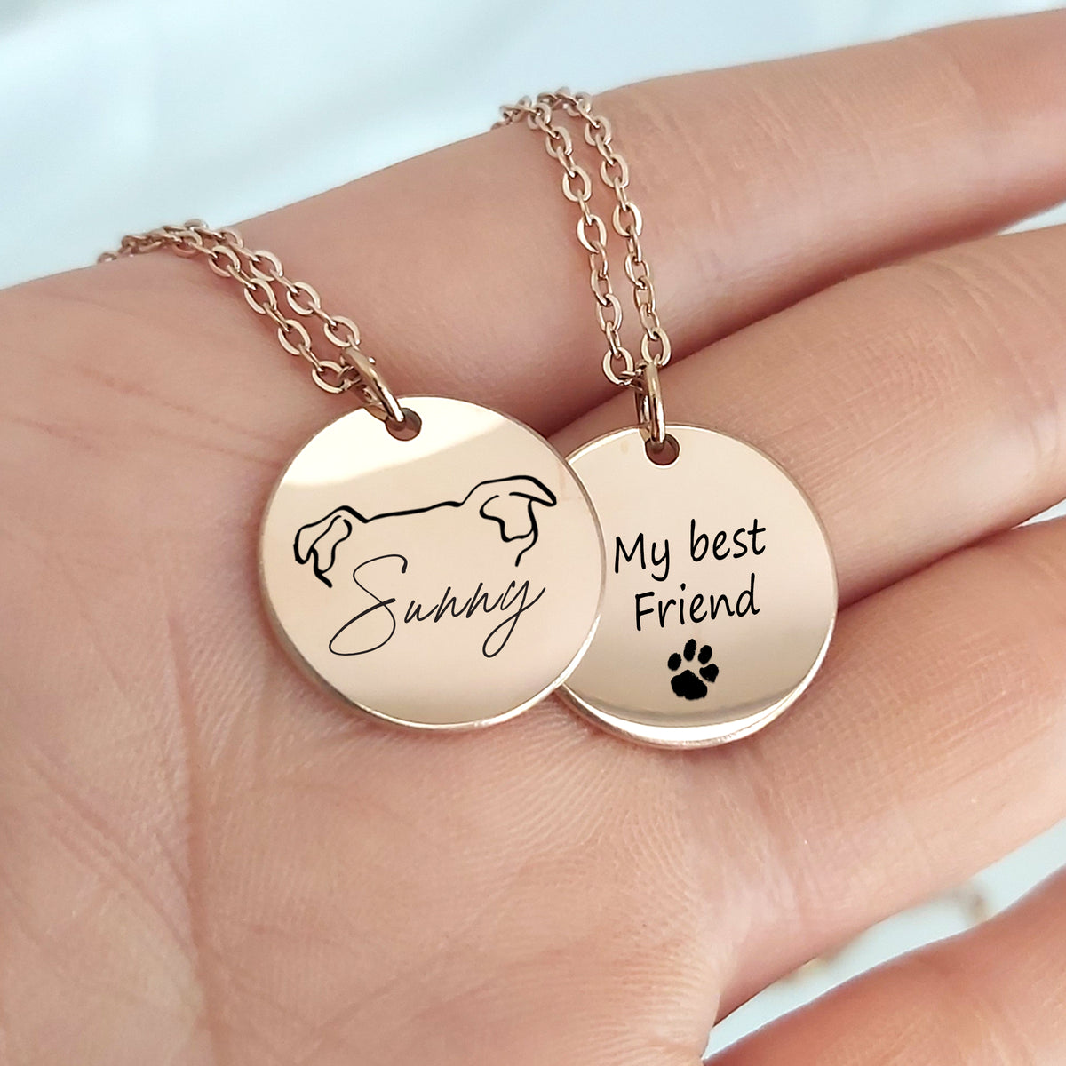 Collar con retrato de mascota personalizado