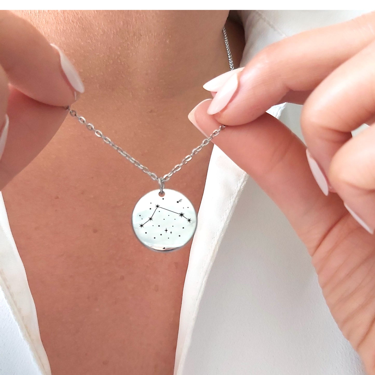Engraved constellation necklace