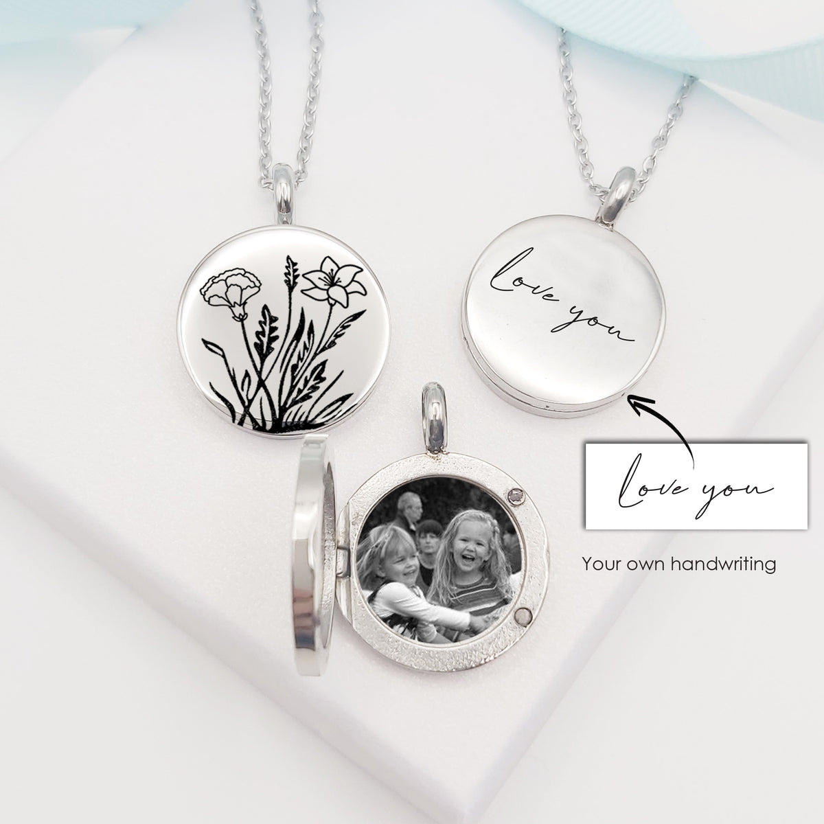 Together We Bloom Family Birth Flower Locket
