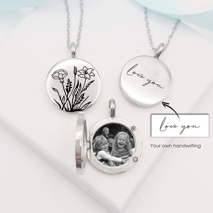 Together We Bloom Family Birth Flower Locket