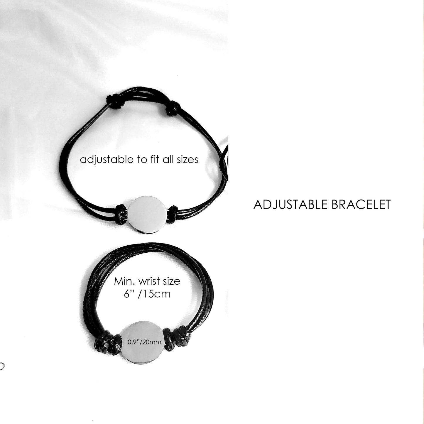Engraved constellation leather bracelet