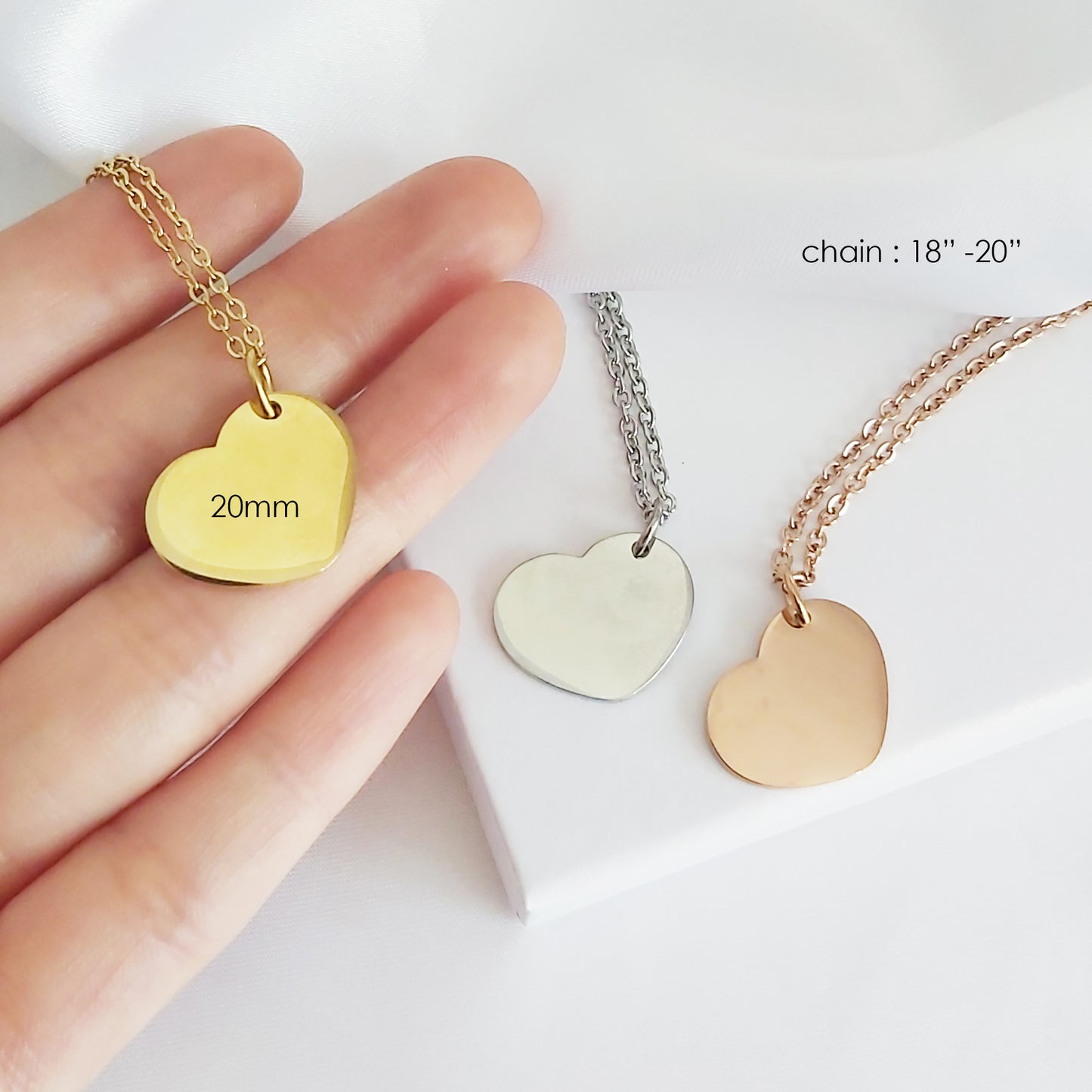 Actual handwriting heart necklace for girlfriend