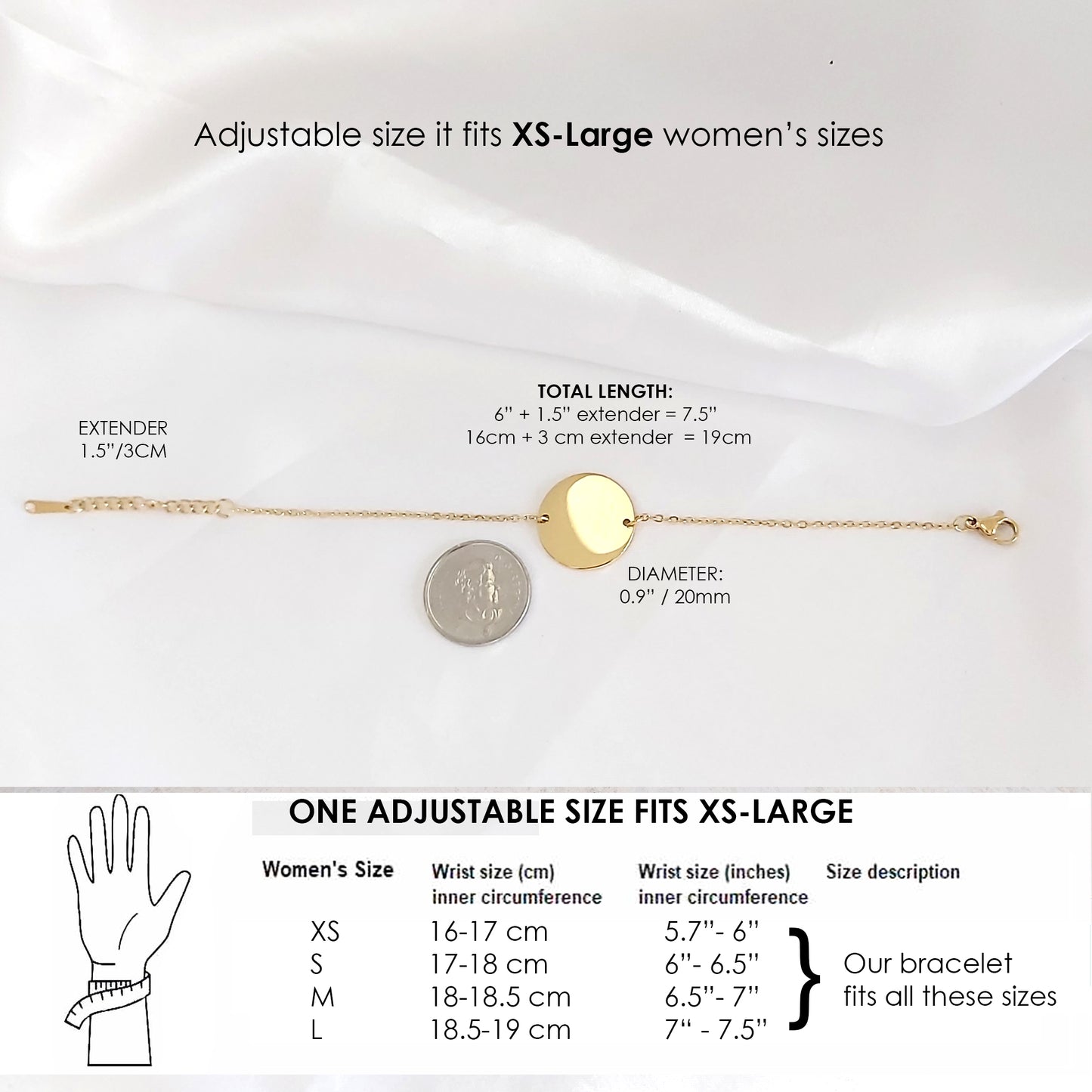 Actual fingerprint coin bracelet