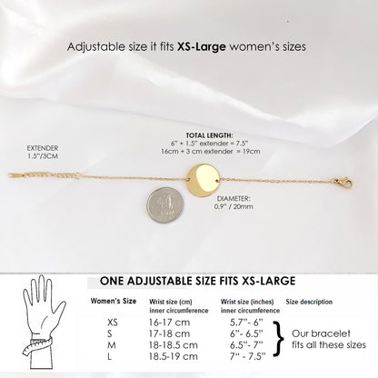 Actual fingerprint coin bracelet