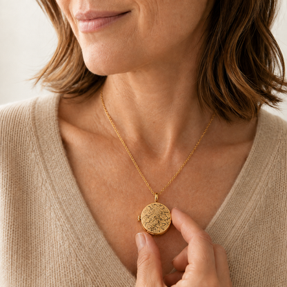 Forever Written in the Stars – Custom Star Map Urn Locket
