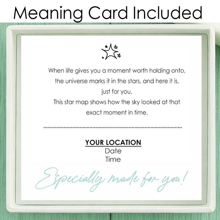 Custom star map locket with photos, anniversary gifts.