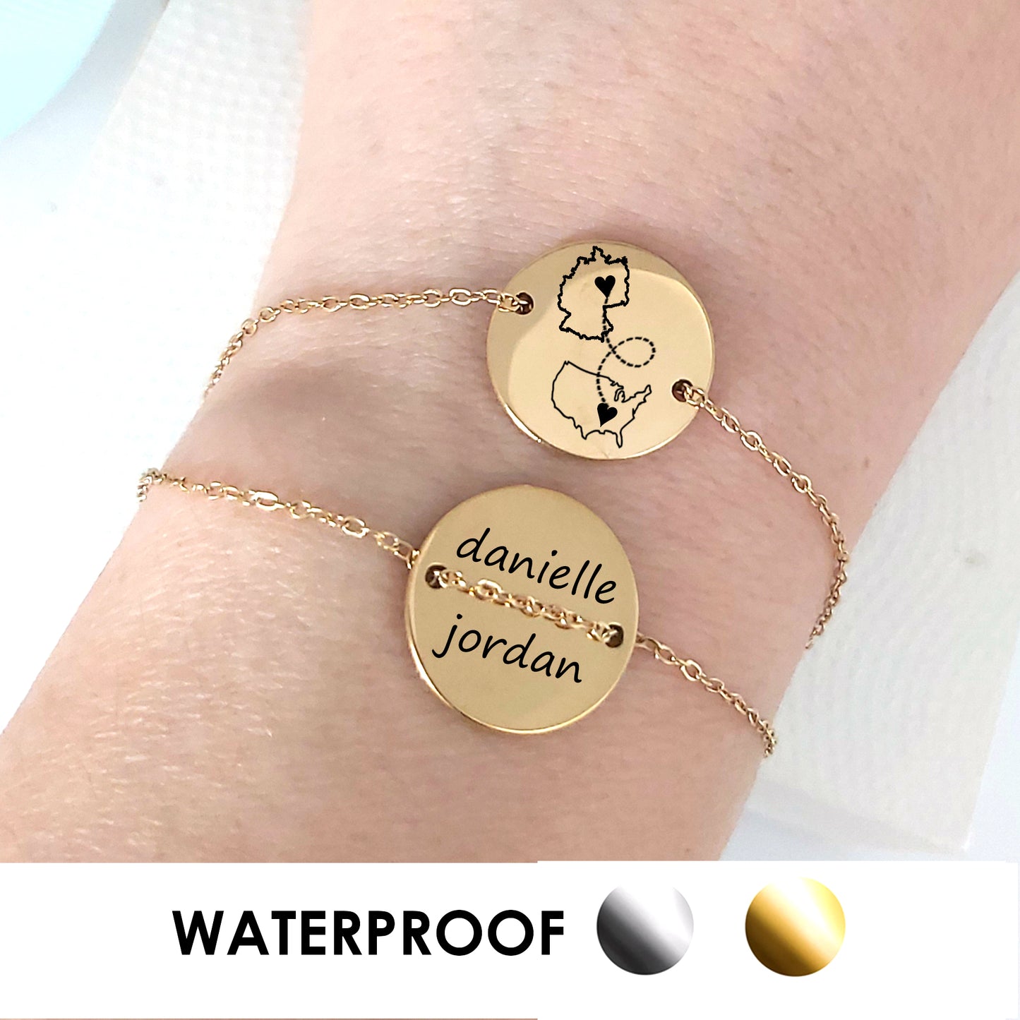 Two map bracelet for woman