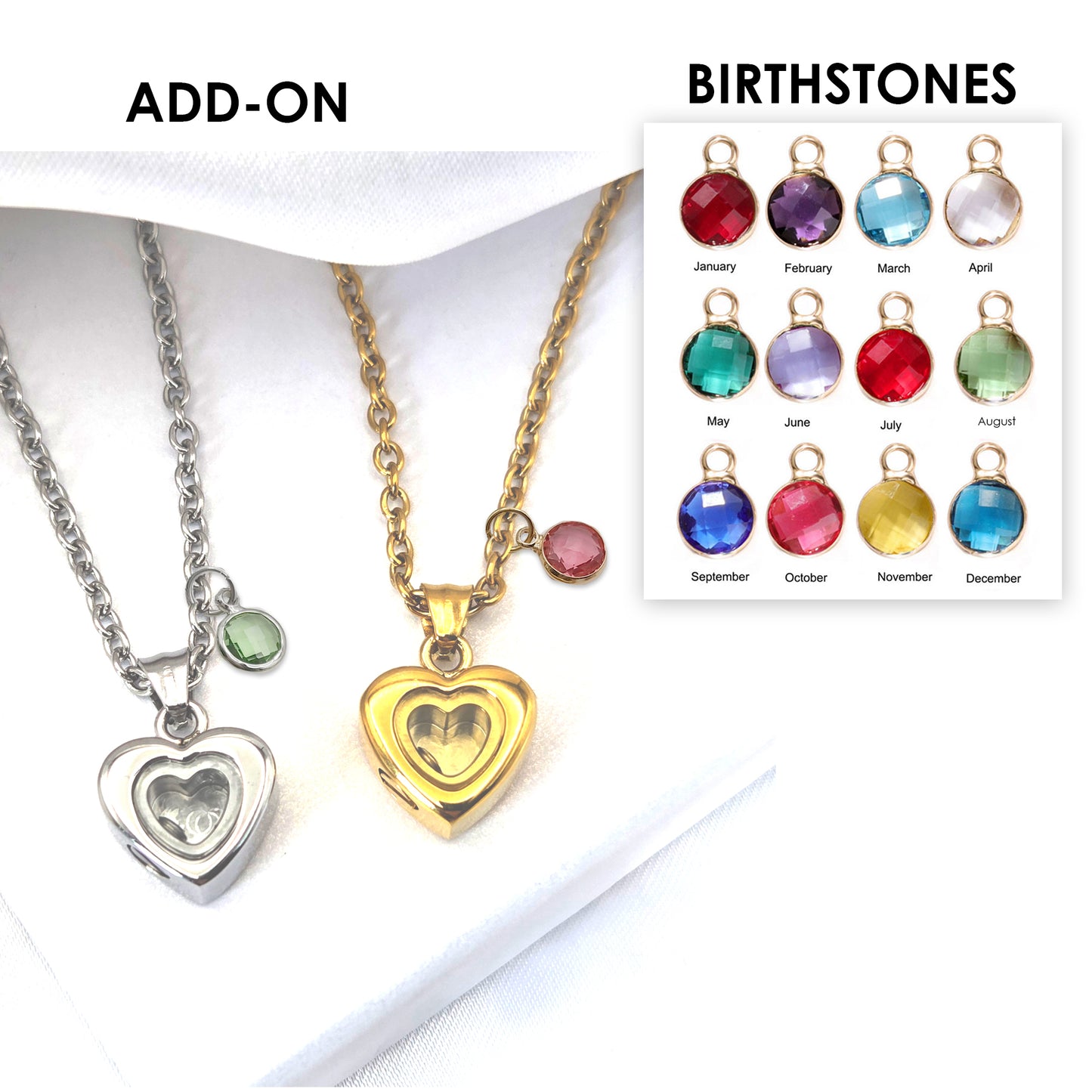 Custom thumbprint glass heart urn necklace for human ashes.