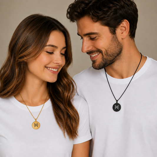 Eternal love Viking love symbol locket with photo for her and him.