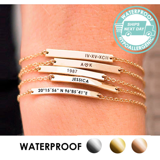 Custom engraved name bracelet for woman