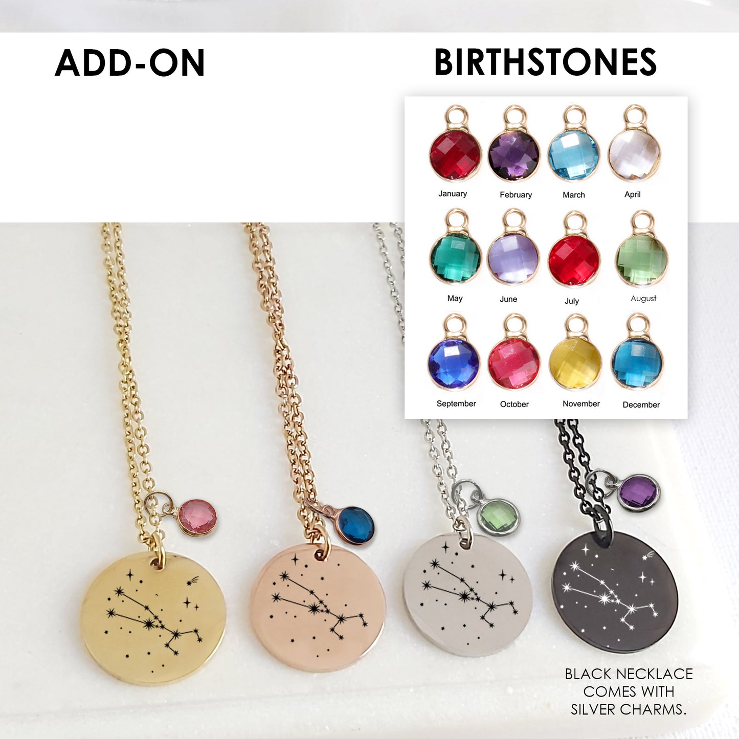 Engraved constellation necklace